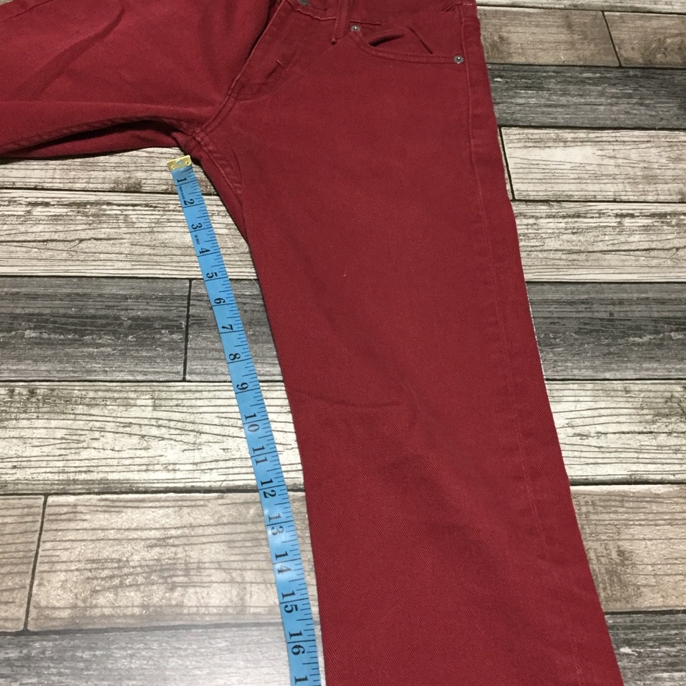 Levi’s 511 Slim Jeans Men’s 29x32 Red Denim Stretch Casual - Picture 2 of 10